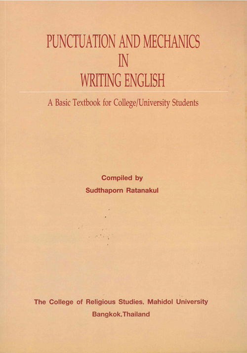 Punctuation and Mechanics In Writing English