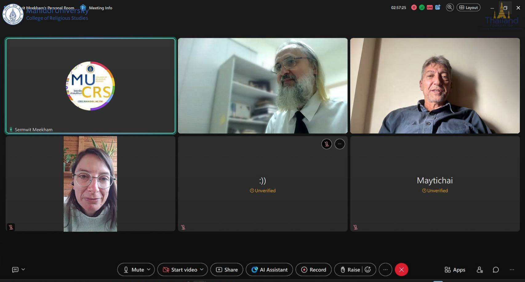 วิทยาลัยศาสนศึกษา ม.มหิดล จัดบรรยายวิชาการนานาชาติในหัวข้อ Miracles Make the World Go Around: Tracking Babosa and His Public โดยความร่วมมือกับมูลนิธิไทย